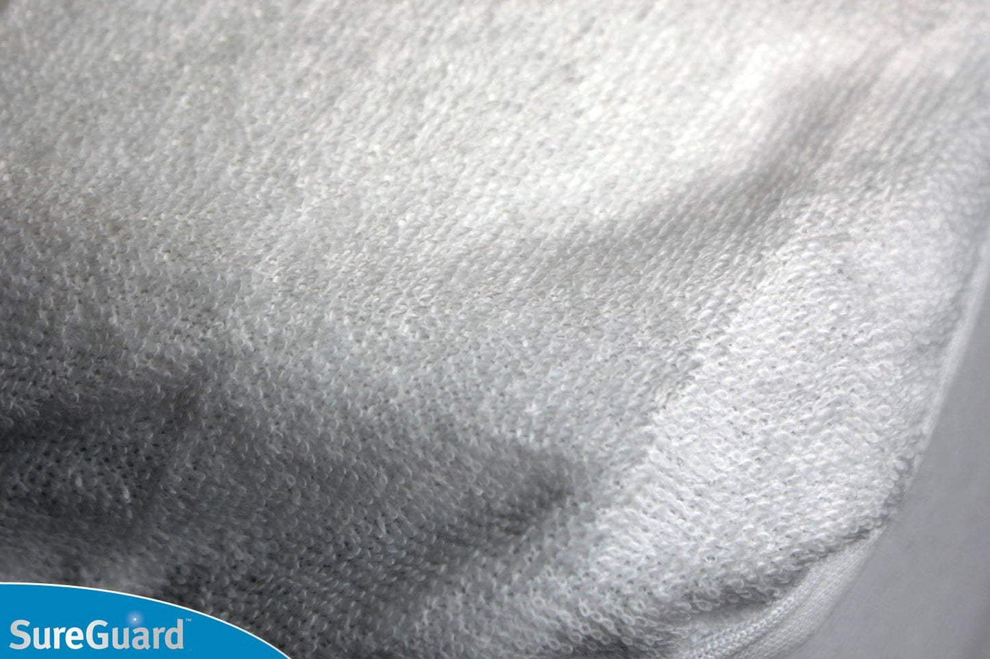 SureGuard King Size Mattress Protector - 100% Waterproof, Hypoallergenic - Premium Fitted Cotton Terry Cover White