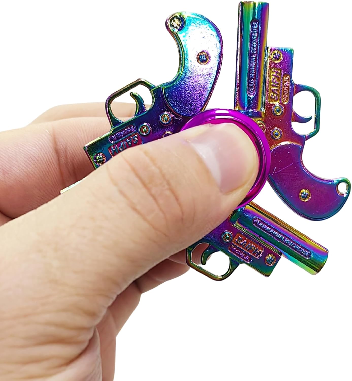 Fidget Spinners Set, Metal Desk Toys for Kids Adults Boys Girls, Hand Spinner Sensory Toys for Party Favors, Stocking Stuffers (3 Pack) (Style-2)