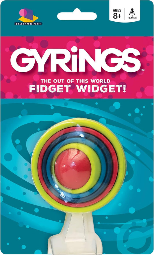 Brainwright Gyrings - The Out of This World Fidget Widget! Multi-colored, 5"