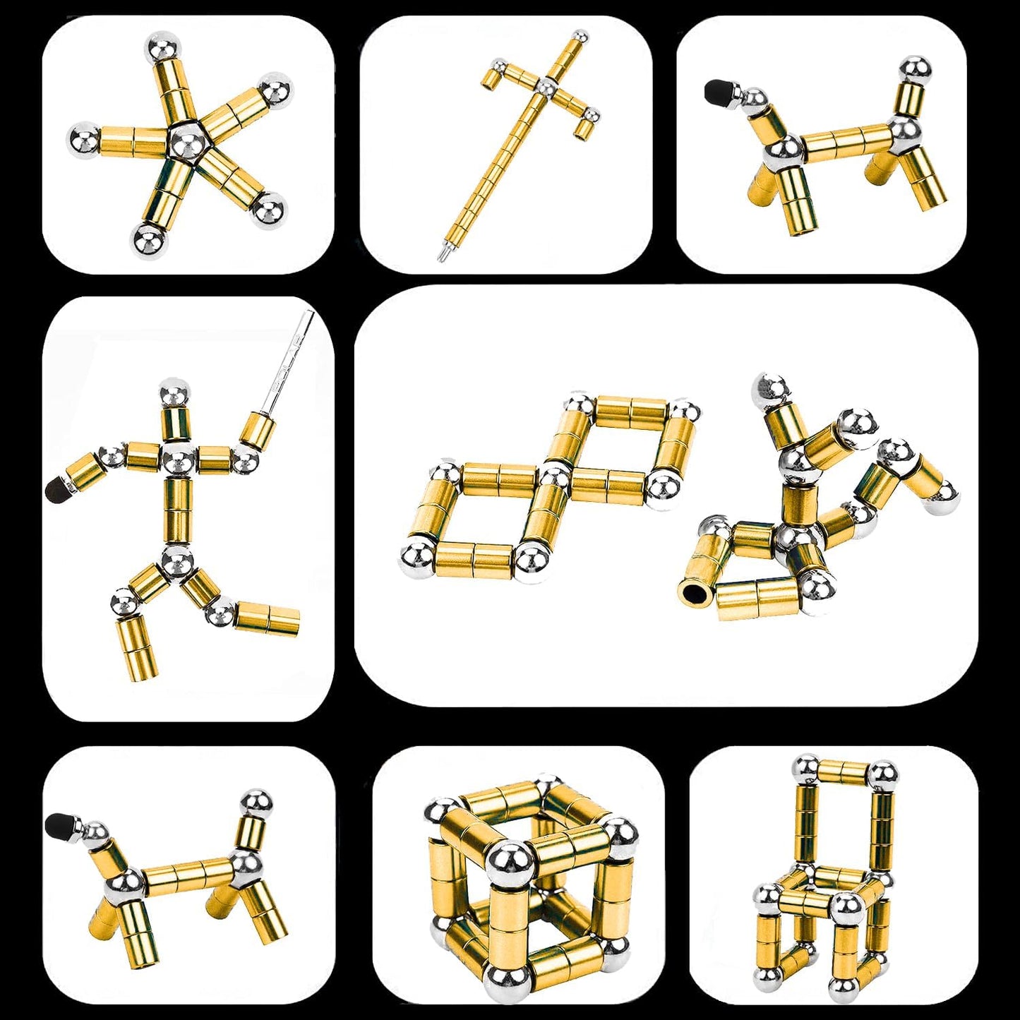 Fidget Pen,Magnet Pen， Decompression Magnetic Fidget Toy Pen, Magnet Pen Fidget Toy Relieve Pressure Novel Toy Gifts for Kids or Friends! (Orange)