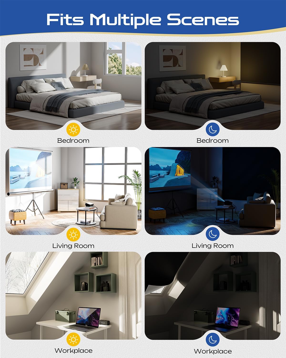 27" W x 72" L 100% Portable Blackout Curtains, Total Darkness No-Drill Black Out Window Cover,Temporary Blackout Shades with Hook & Loop Tape, for Bedroom, Nursery, Dorm, Travel (Black)