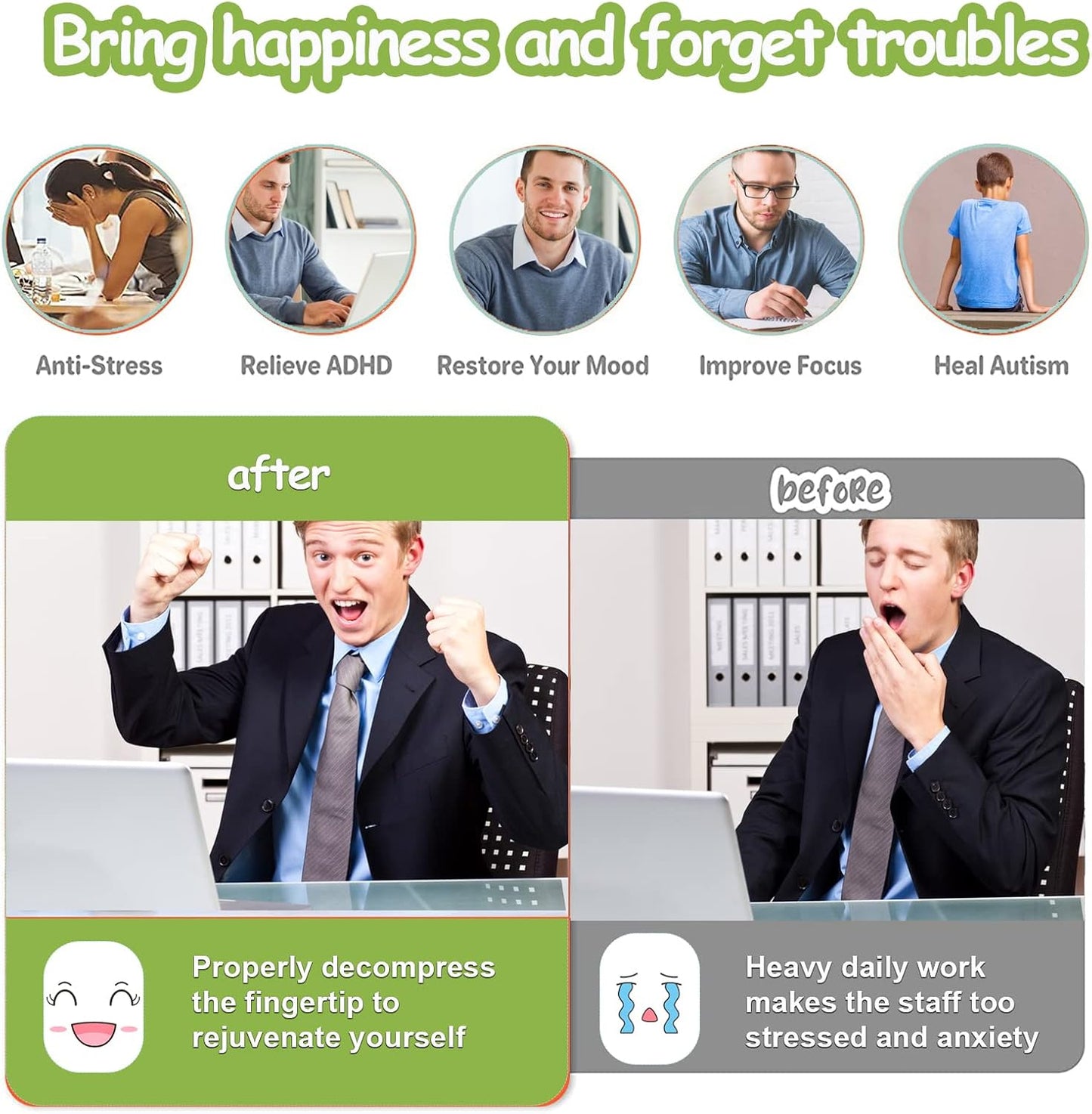 550PCS Colourful Ferrite Crags Desk Toys for Office, Like Putty, Satisfying Fidget Toys for Adults (550 PCS)