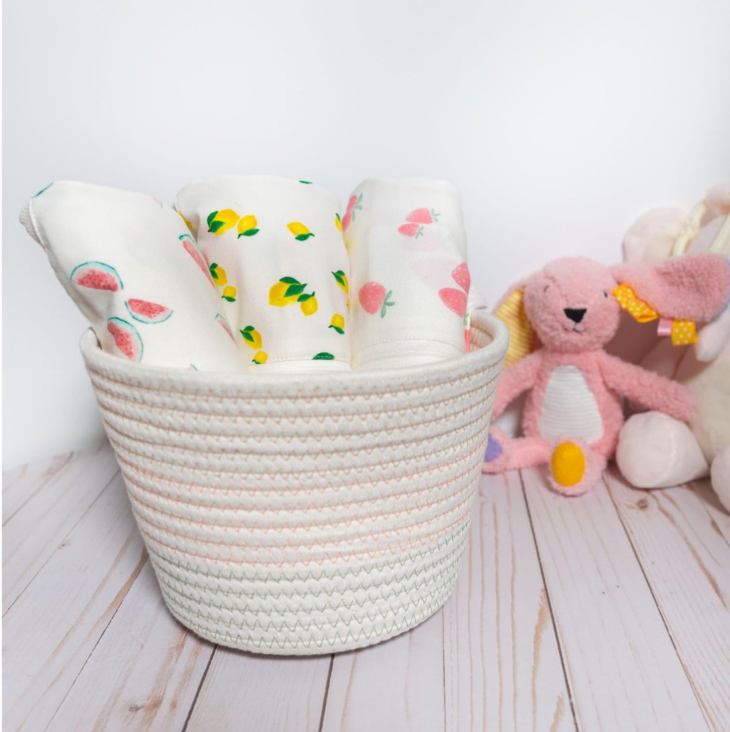 Happiest Baby SNOO Sleep Sack - 100% Organic Cotton Baby Swaddle Blanket - Doctor Designed Promotes Healthy Hip Development (Ivory Watermelons, X-Large)