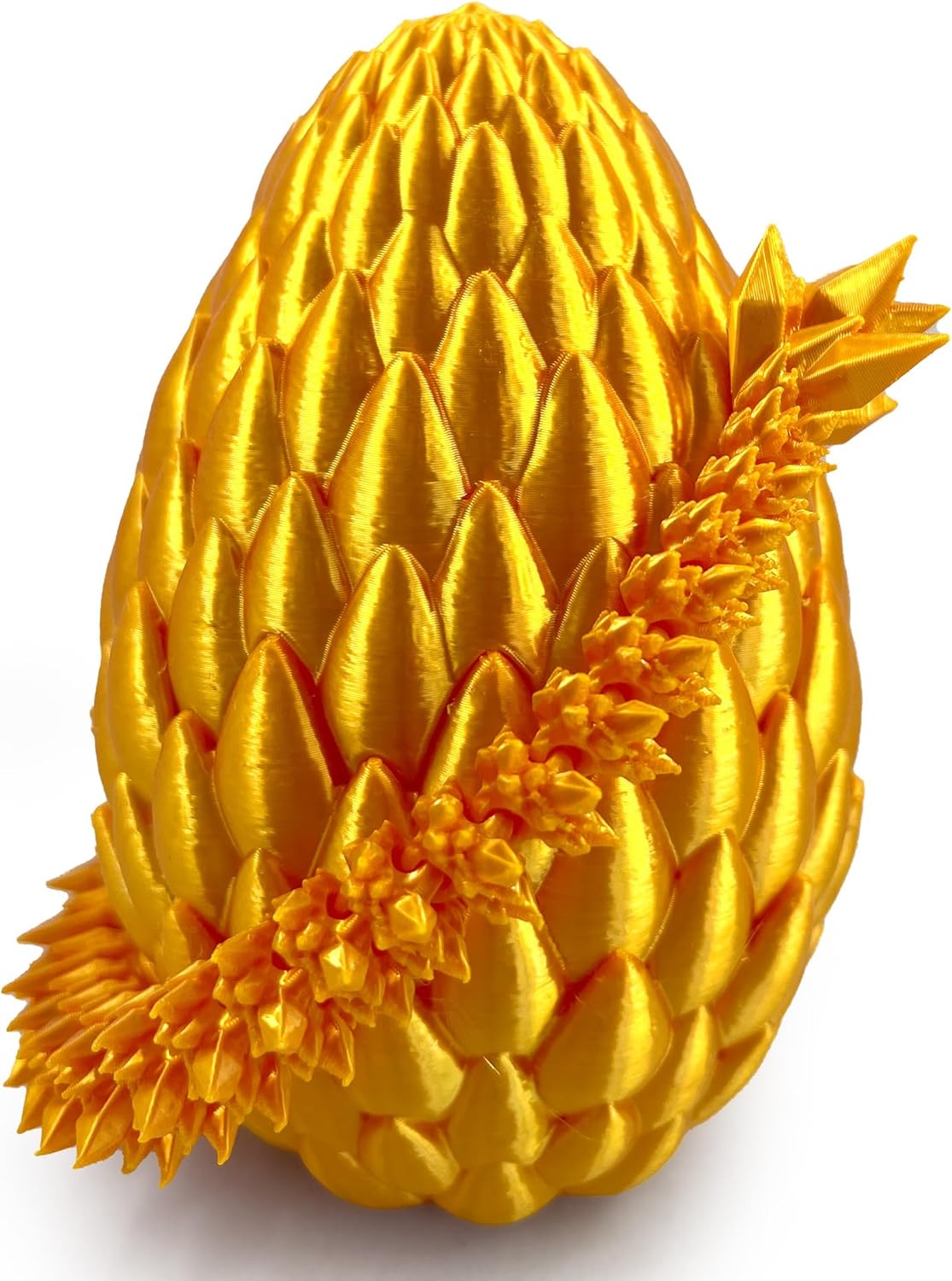 3D Printed Dragon in Egg,Full Articulated Dragon Dragon with Dragon Egg,Flexible Joints Suitable for Administrative Desk (Yellow)