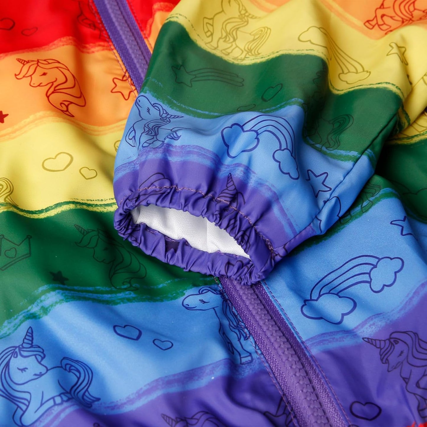 WELAKEN Lightweight Jacket for Girls Kids & Toddler II Girls' Print Water-Resistant Jacket