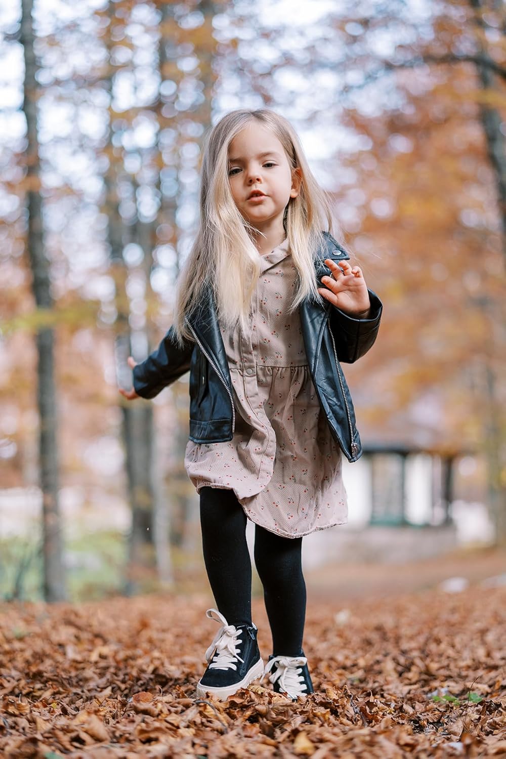 CHUNG Toddler Little Girls Cotton Tights Footed Thick Winter Cable Knit Legging Pantyhose Stocking