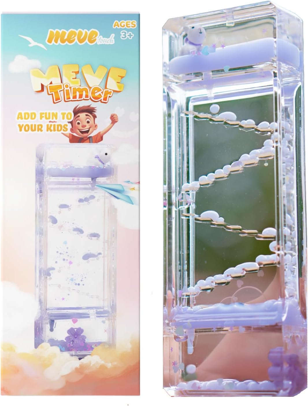 Exclusive Model Liquid Motion Bubbler Timer Soothing Sensory Toy for Relaxation Calming Stress Relief and Sensory Play Perfect for Kids and Adults Unique Desk Decor for Stress and Focus.