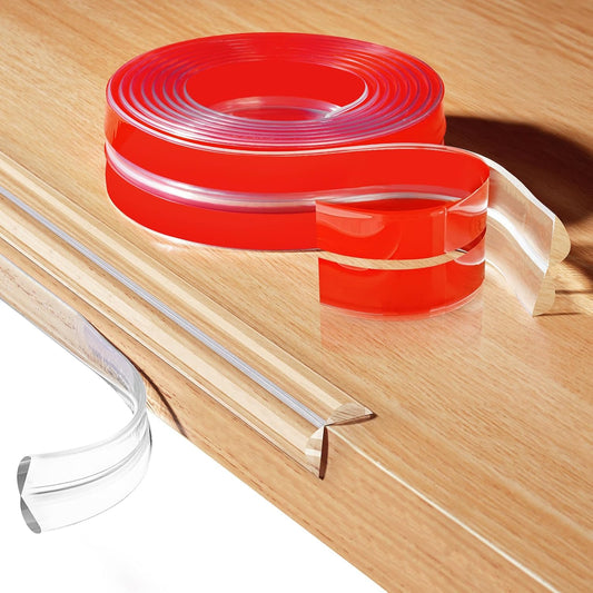 Edge Corner Protector Baby Proofing, Clear Soft Corner Protectors Baby Proof, Furniture Corner Guard & Edge Safety, Edge Protector for Table and Fireplace(19.6ft L*0.78inch W*0.09inch H)