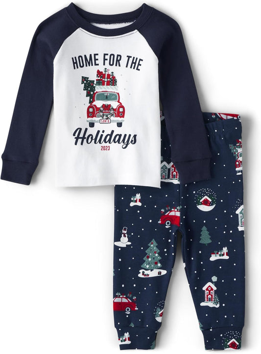The Children’s Place Family Matching, Christmas and Holiday Pajama Sets, Cotton