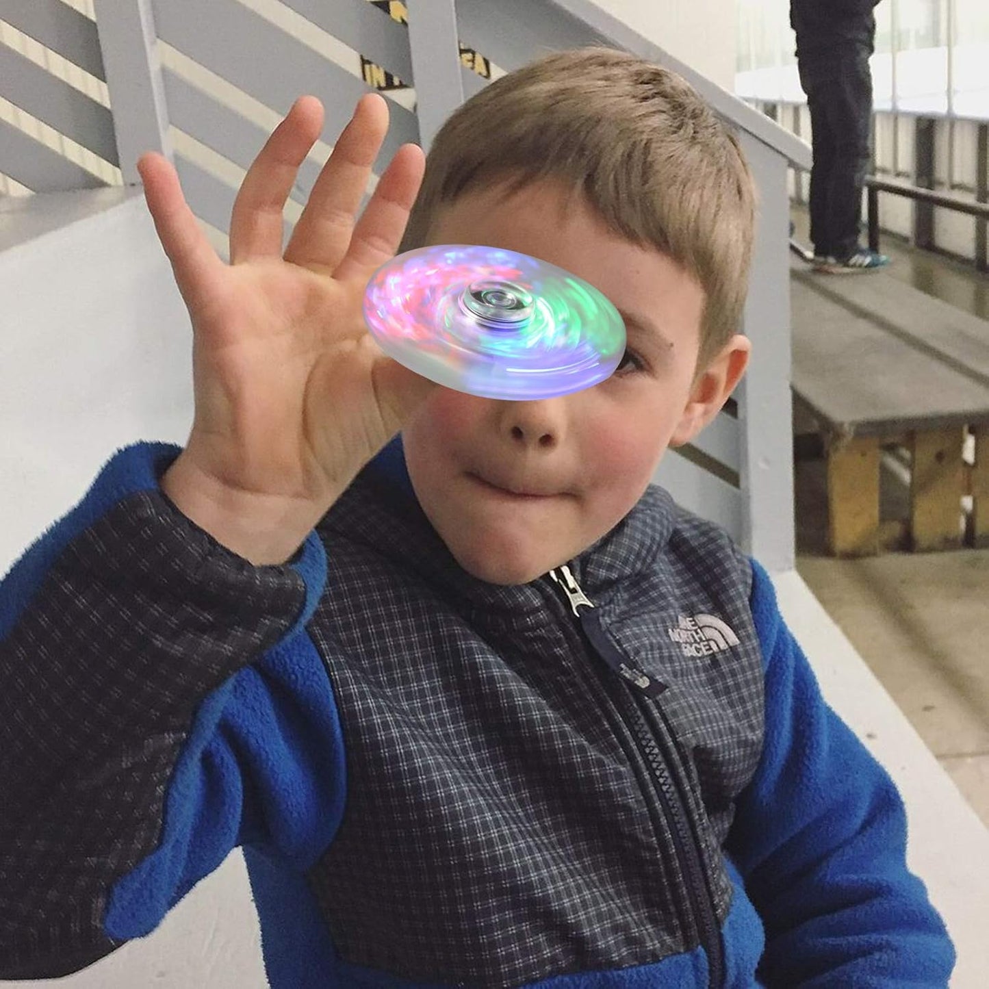 SCIONE LED Fidget Spinners, Light Up Sensory Fidget Toys for Kids, Glow in The Dark Toys for Kids 4-8-12, ADHD Anxiety Stress Relief Toys for Adults, Halloween Classroom Prizes Return Gifts for Kids