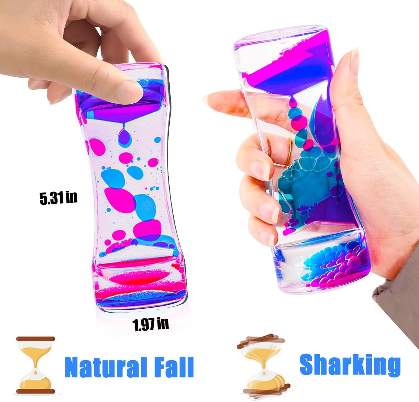 Liquid Motion Bubbler Sensory Toys,12 Pack Liquid Timer Fidget Toys for Adults, Calming Toys for Kids, Party Favors, Classroom Prizes, Christmas Goodie Bag Stuffers, Stocking Stuffers