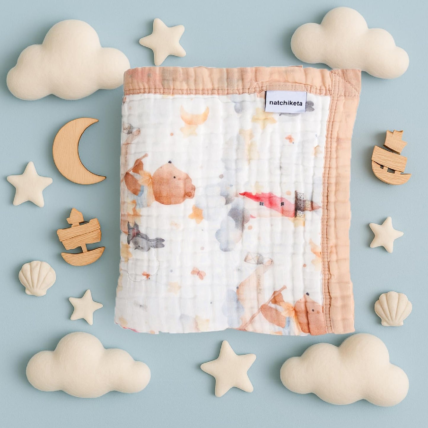 Organic Cotton Muslin Baby Blanket for Boys and Girls - Luxurious Soft Toddler Quilt for Swaddling - Gender Neutral Blankets Makes a Great Dream Big
