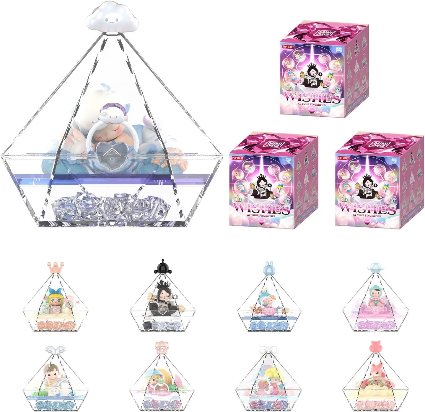POP MART Crybaby Wishes at Your Fingertips Series Scene Set Blind Box Figures, Random Design Mystery Toys for Modern Home Decorations Indoor, Collectible Toy Set for Desk Accessories, Triple Box