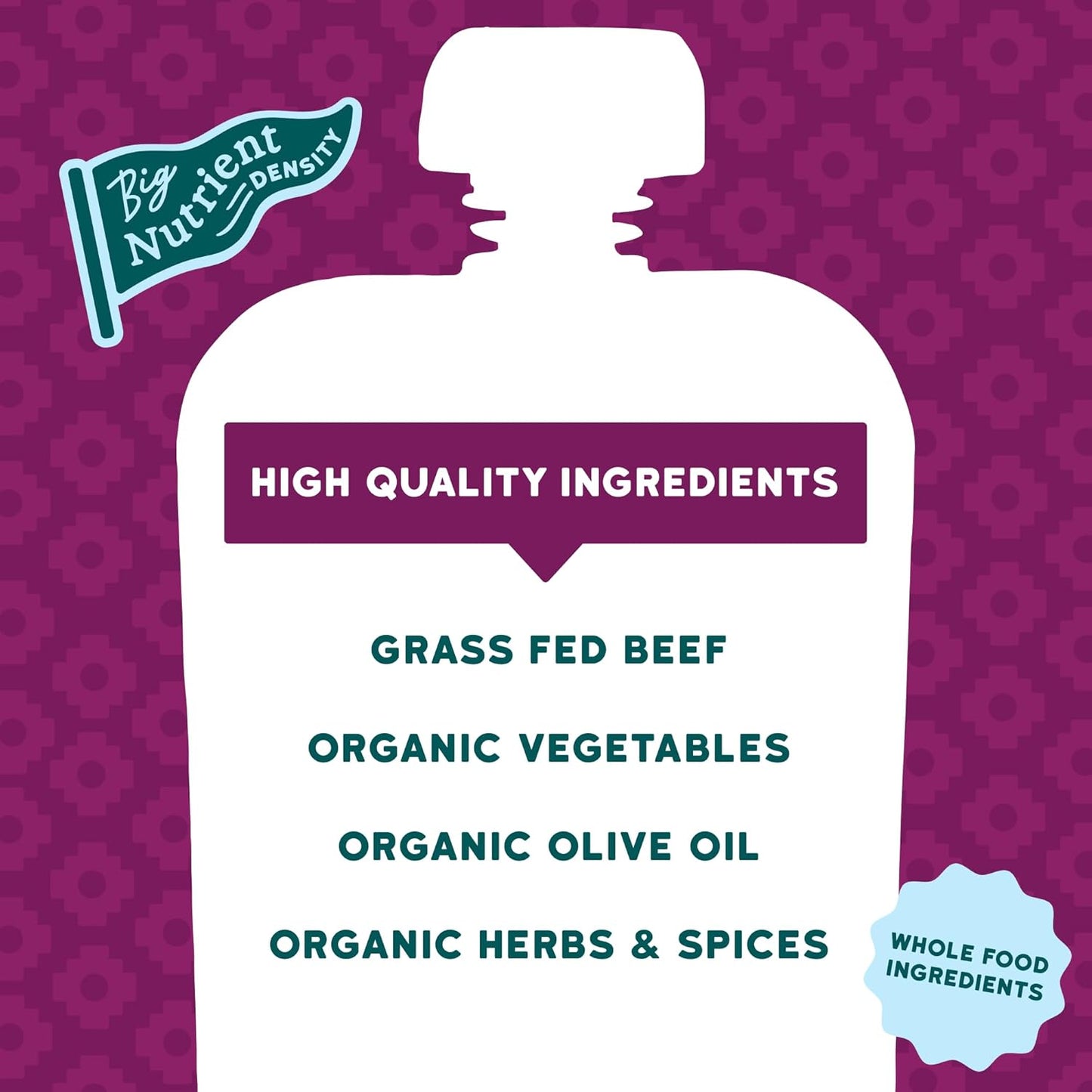 Serenity Kids 7+ Months World Explorers Beef Chimichurri Baby Food Pouches - Baby Puree Made with Organic Veggies & Ethically Sourced Beef - BPA-Free Pouches - 3.5 Oz, 6 Pack