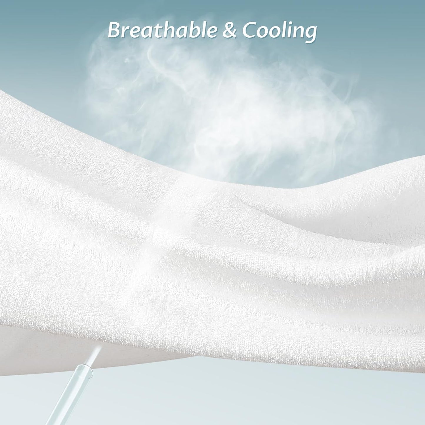 California King Size Waterproof Mattress Protector Fitted Terry Mattress Pad Cover with Deep Pocket Up to 18''