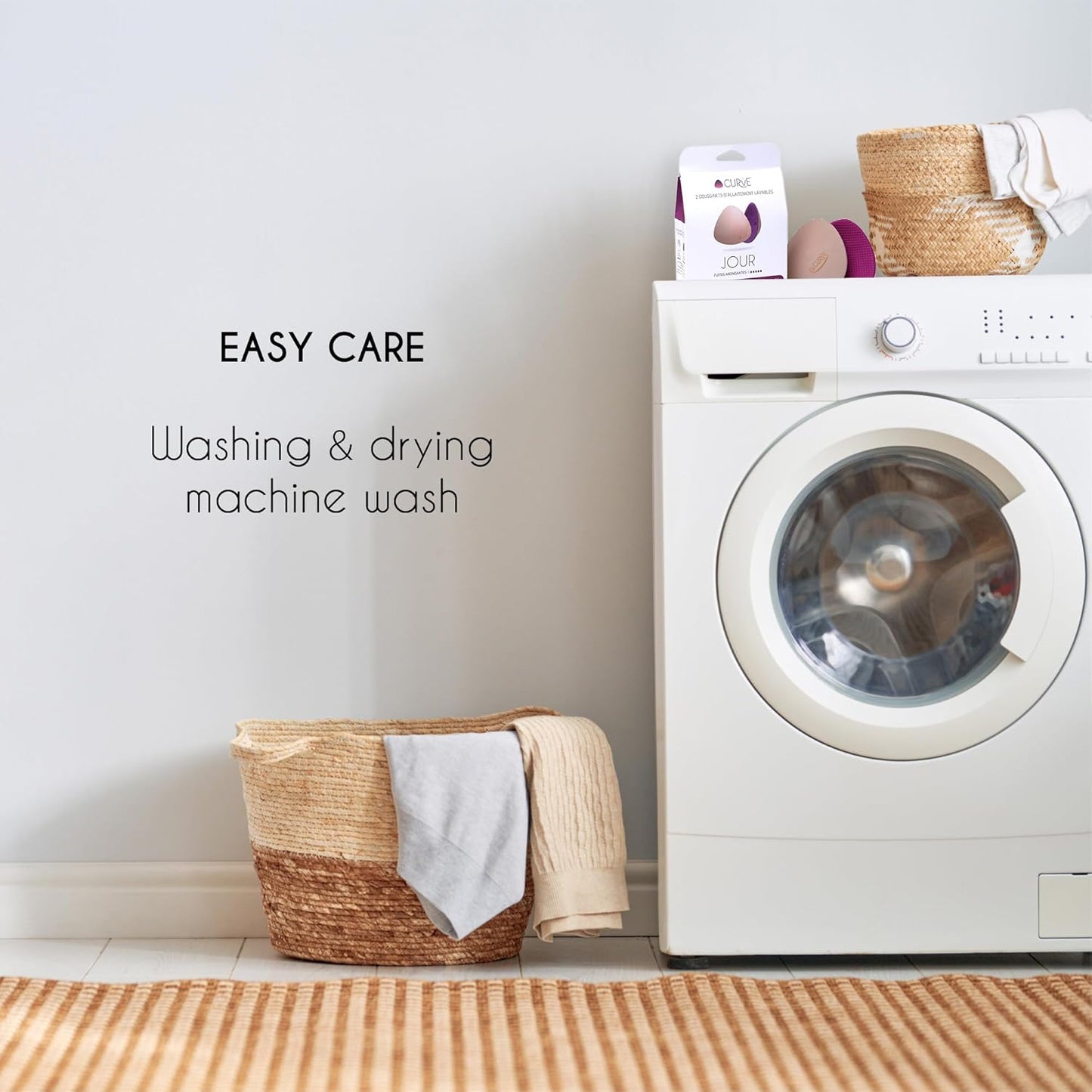 Curve by Cache Coeur Essential Plus Night Nursing Pads – 4-Pack Reusable Ultra-Absorbent Breastfeeding Pads – Leakproof & Washable – Heavy Flow Protection – Oeko-TEX Certified