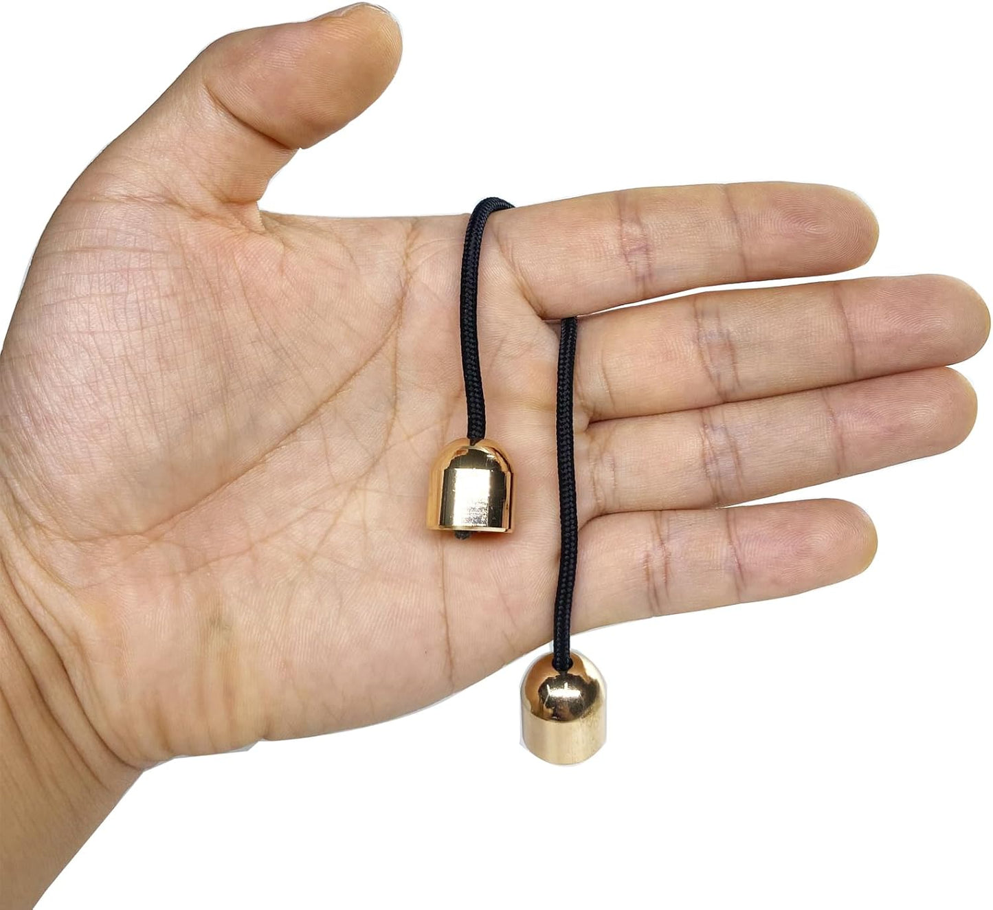 3 Pcs Fidget Beads Fidget Toy Copper Worry Fidget Beads Spin Bump EDC Novelty and Gag for Men Women Teens Skill Players (Bell)