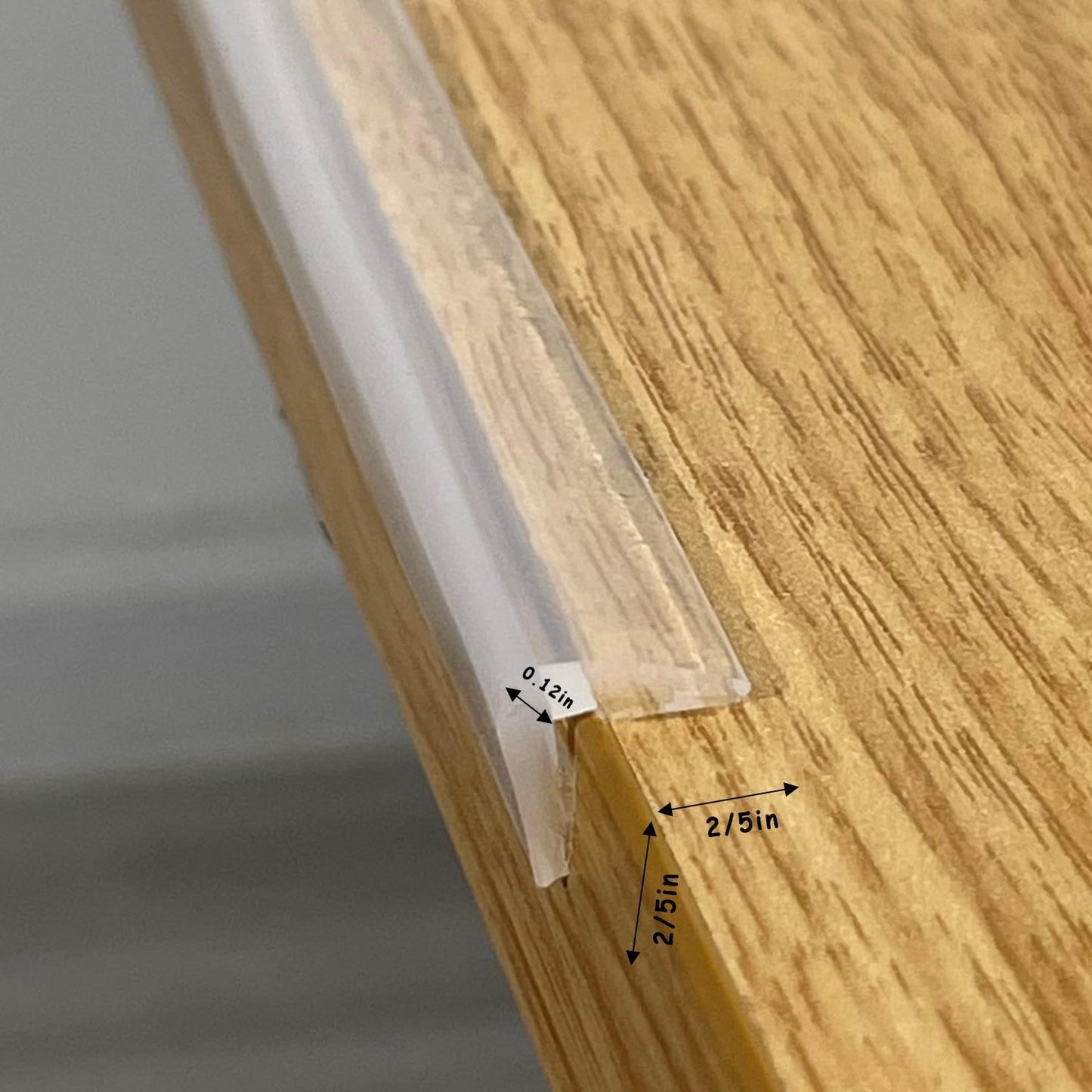 Edge Protector 100% Silicone, Baby Proofing Corners Clear Guards, Pre-Tape Adhesive Soft for Kids Safety, Child Table Cabinets Furniture Bumper (2/5x2/5 in (Thin Width), 12 FT)