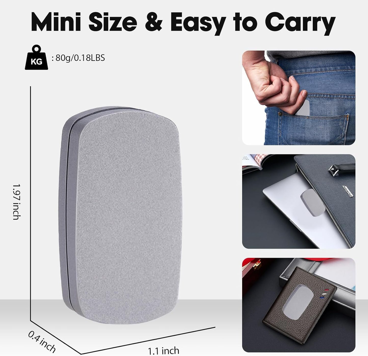 Fidget Slider EDC Gadgets Toy Oval Metal Magnetic Haptic Fidget Toys for Adults Anxiety/ADHD/Stress Relief, Gift for Boyfriend, Husband and Father (Grey)