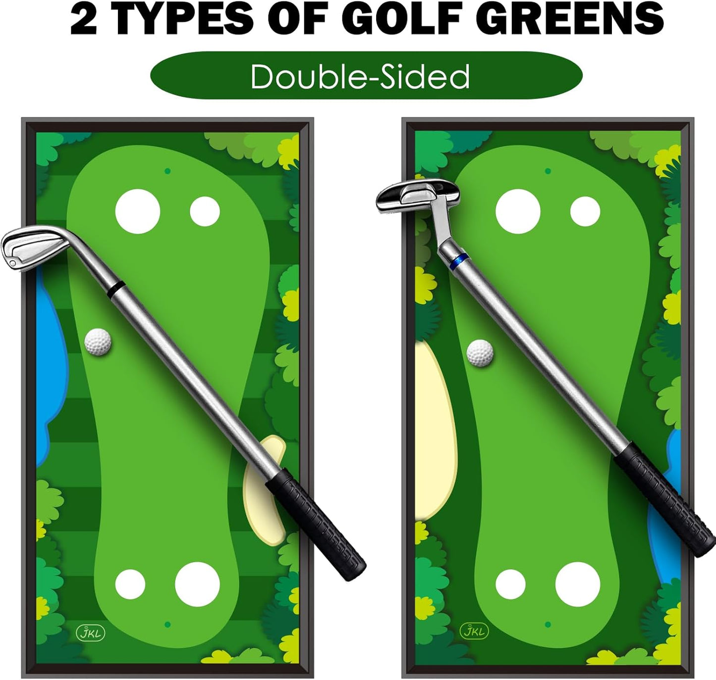 Golf Pen Gifts Mini Desktop Set with Putting Green,3 Golf Clubs Pens with Balls and Flag,Unique Stocking Stuffers,Golf Gift Office Desk Toys for Men and Women
