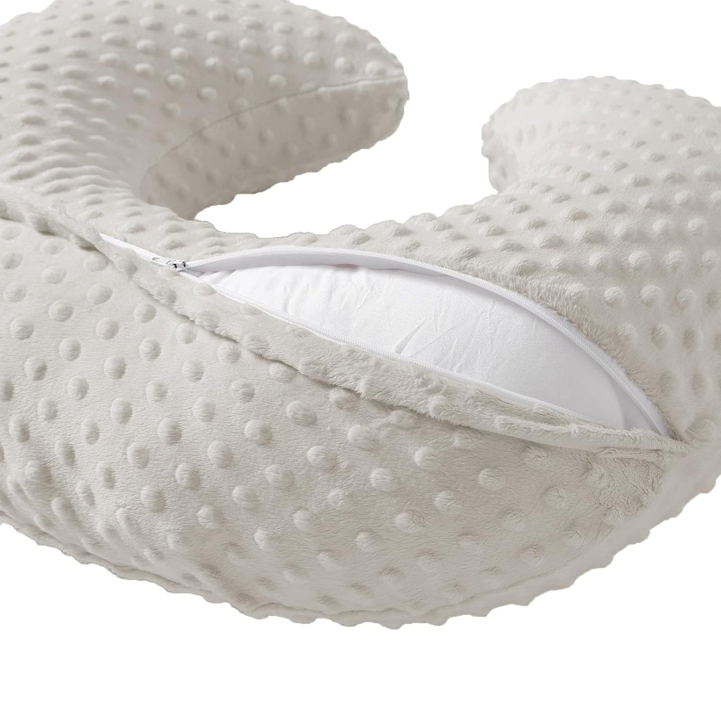 Nursing Pillow and Positioner for Breastfeeding, Ultra Soft Baby Breastfeeding Pillows for More Support for Mom and Baby, with Premium Removable Cover (Sand)