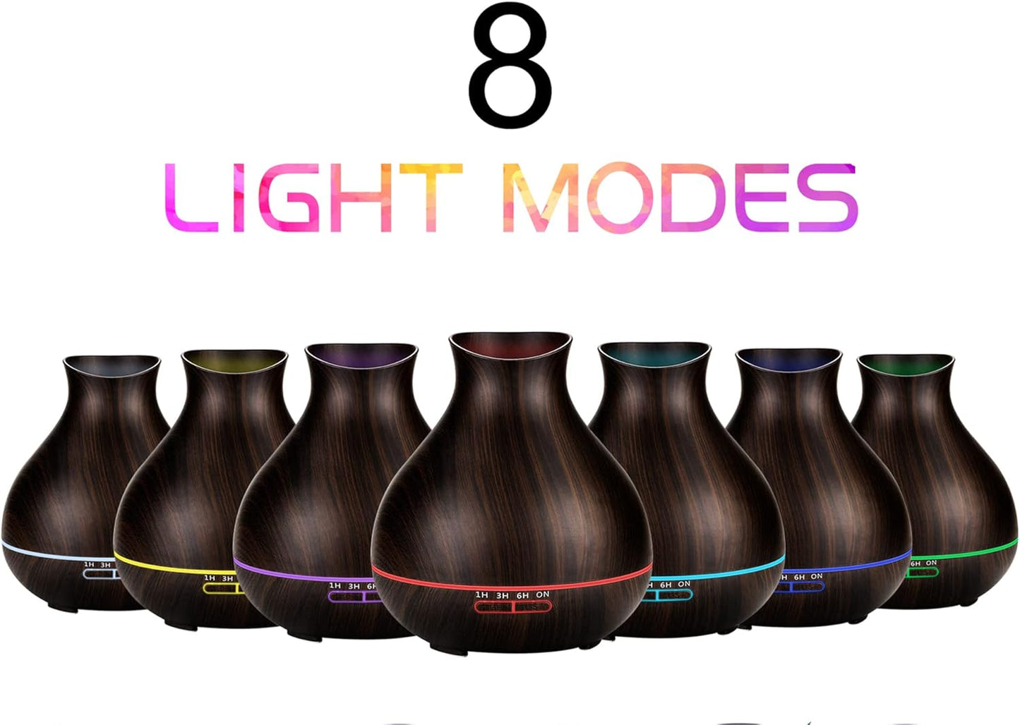 BZseed Aromatherapy Essential Oil Diffusers,2 PCS 550ml High Mist Output Humidifiers for Large Room, Home, Waterless Auto-Off, 7 Color LED Lights Cool Mist Humidifier Ultrasonic Diffusers