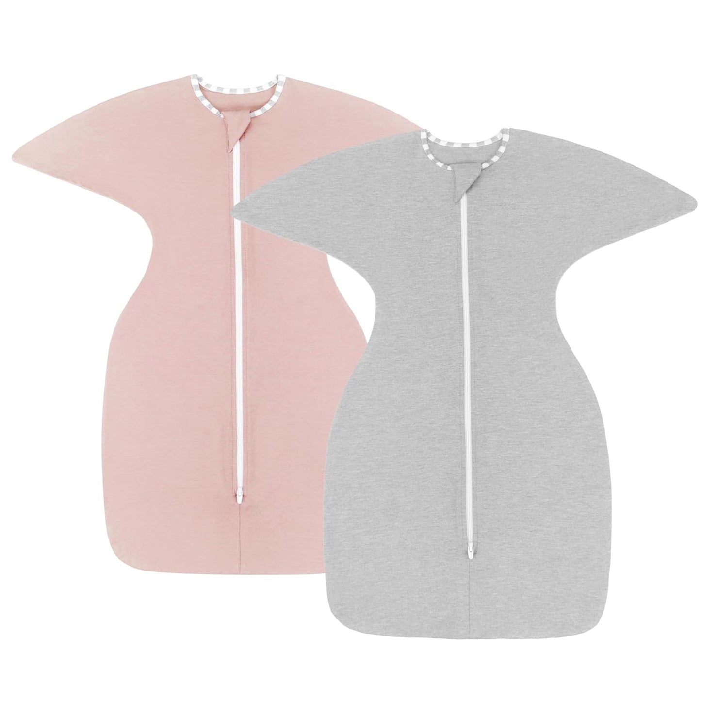 PuppyPaws Baby Sleep Sack 2-Pack Set, Transitional Swaddle, Sleep Sack 3-6 Months, Wearable Blanket Baby with 2-Way Zipper Summer, 95% Rayon derived from Bamboo, 5% Spandex