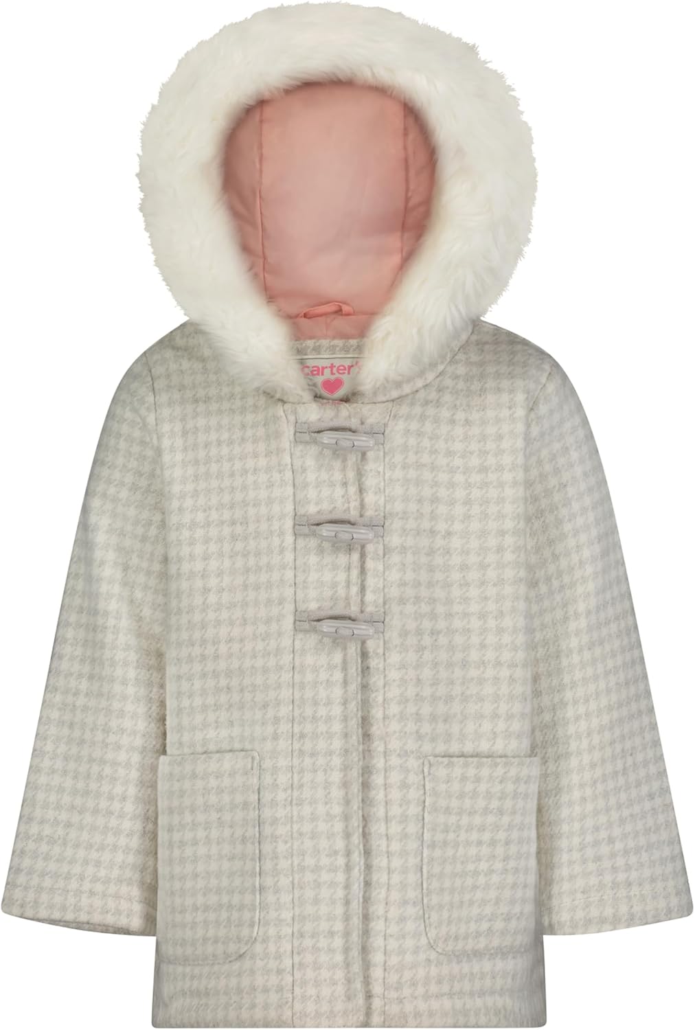 Carter's Toddler Girls Midweight Jacket, Warm, Hooded, Water-Resistant Winter Coat