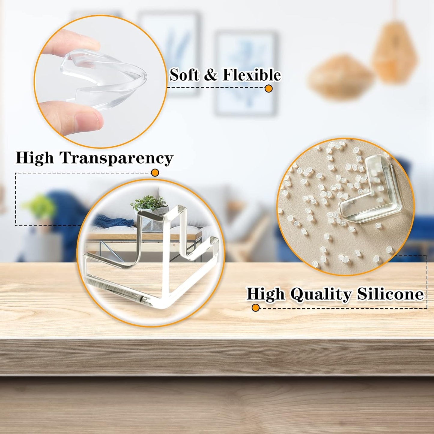 24 Pack Corner Protectors Baby Proofing Clear Corner Guards Table Corner Protector for Furniture, Baby Safety Corner Bumpers Covers, Furniture & Sharp Corner Baby Proofing, T-Shaped