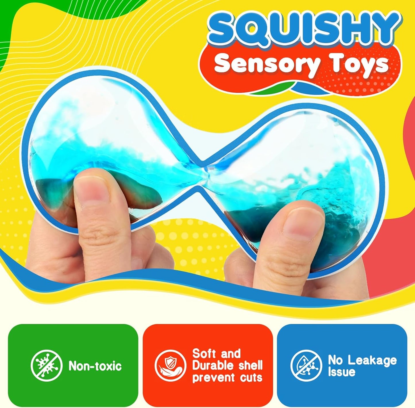 Autism Sensory Toys for Kids: 4 Pack Fidget Sensory Toys for Autistic Children Special Needs - Liquid Motion Sensory Toys for Kids with Autism - Classroom Prizes, Easter Basket Stuffer, Easter Gift