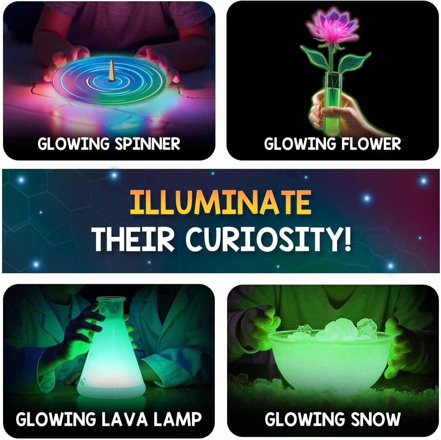 Smartivity Glow Magic Science Kit for Kids Ages 6-7-8-9-10-11-12 Years | 20 Amazing Science Experiments I Birthday Gifts for Boys & Girls | STEM Kit Toy for 6-12 Years Old