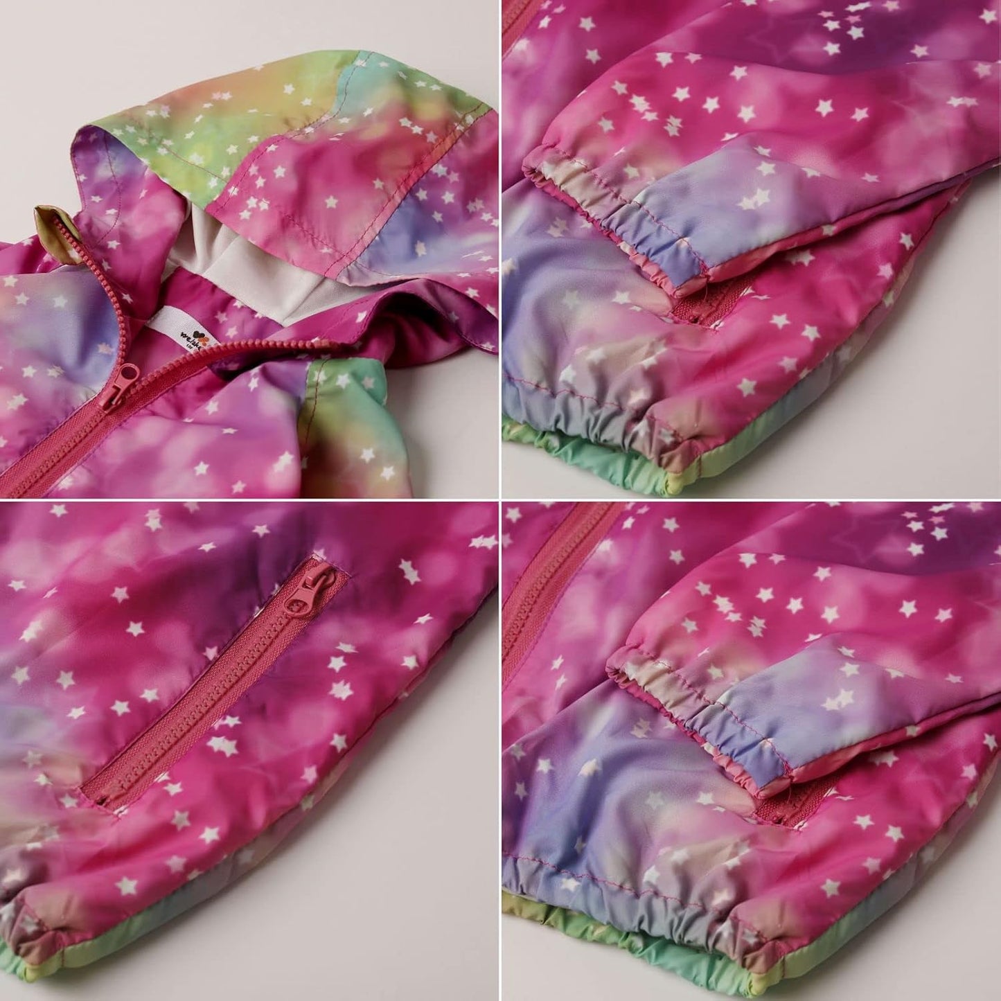 WELAKEN Lightweight Jacket for Girls Kids & Toddler II Girls' Print Water-Resistant Jacket