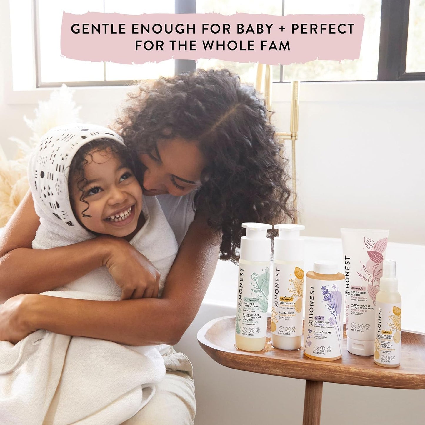 The Honest Company Silicone-Free Conditioner | Gentle for Baby | Naturally Derived, Tear-free, Hypoallergenic | Citrus Vanilla Refresh, 10 fl oz
