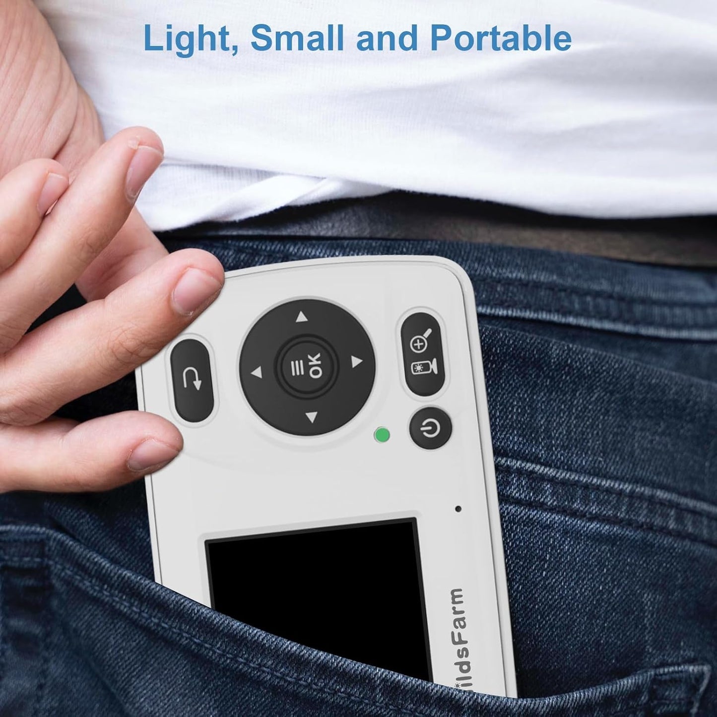 ChildsFarm Baby Monitor with Camera and Audio, Portable Travel Baby Monitor with Screen, Baby Camera Monitor No WiFi, Night Vision, VOX Mode, 1000ft Long Range, Baby Safety Monitor