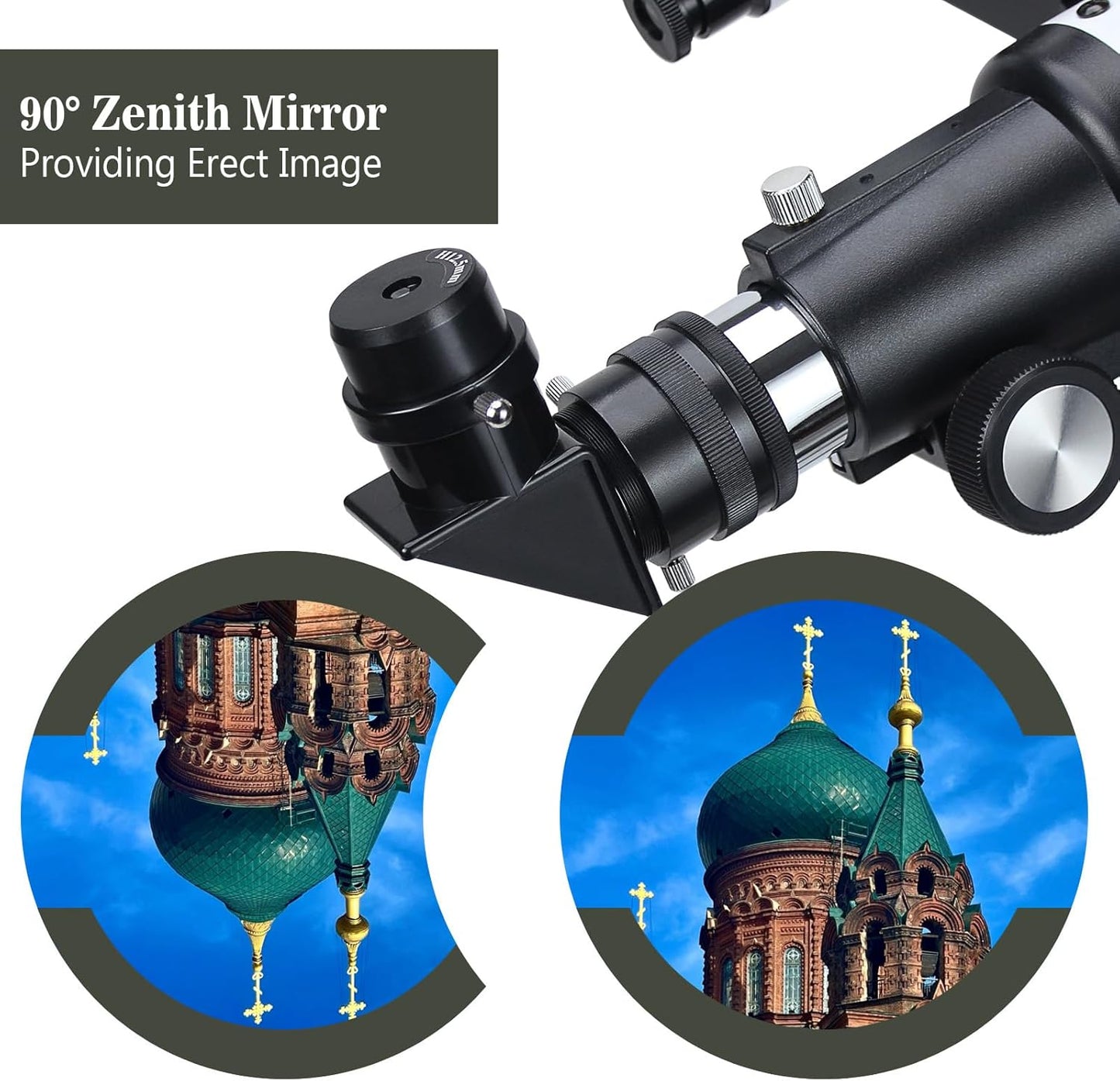 Telescopes, Telescope for Kids and Adults Beginners, 70mm Aperture 400mm Focus Length Refractor Travel Telescope with AZ Mount for Observe The Moon and Landscape-Black