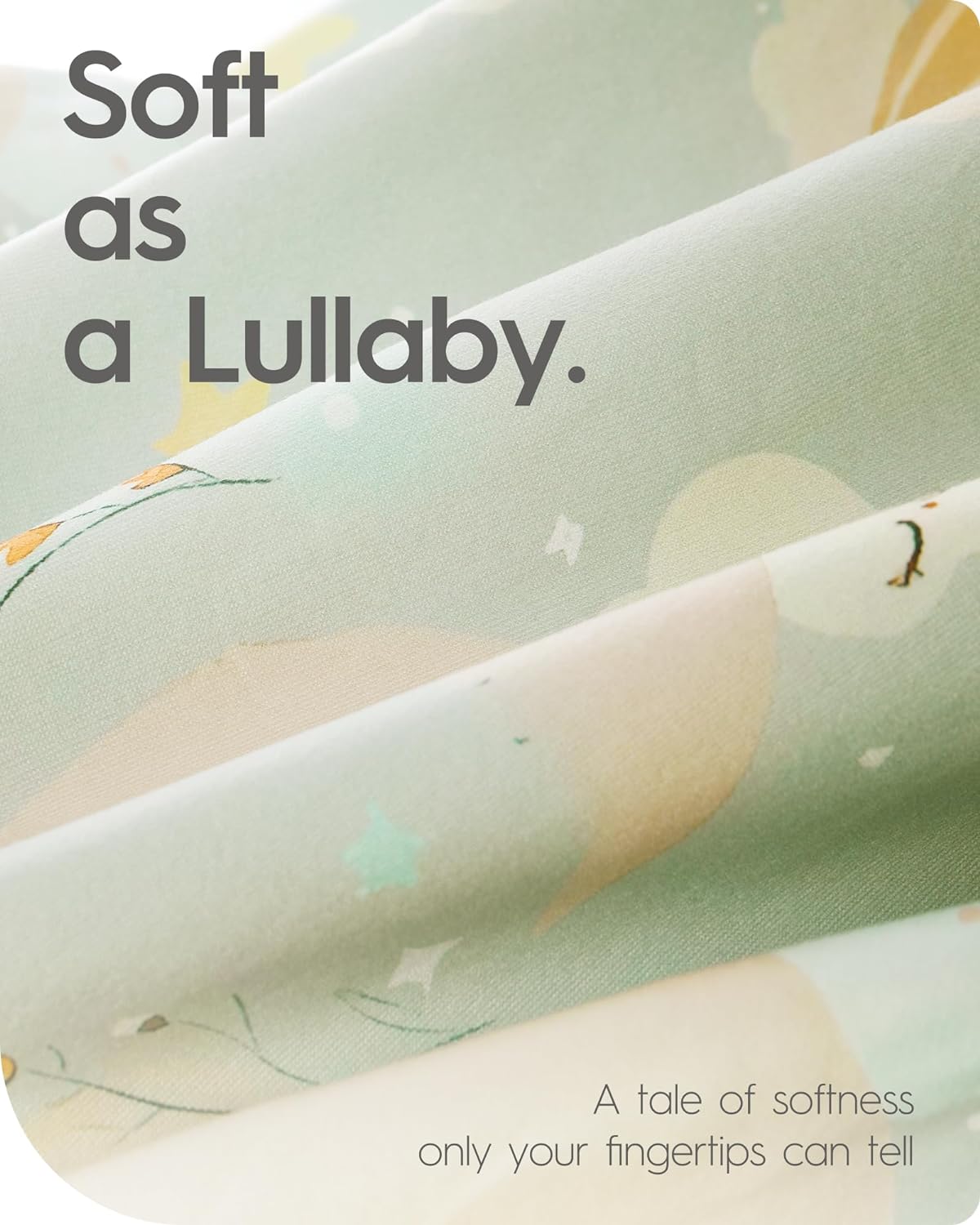 Cloud-Like Soft Pack N Play Sheets - Compatible with Graco, 4moms, Dream On Me, Baby Trend and Other 27 X 39/24 X 38 Inch Playard Mattress Pad, Jersey Knit Cotton, 2 Pack (Planet & Moon)