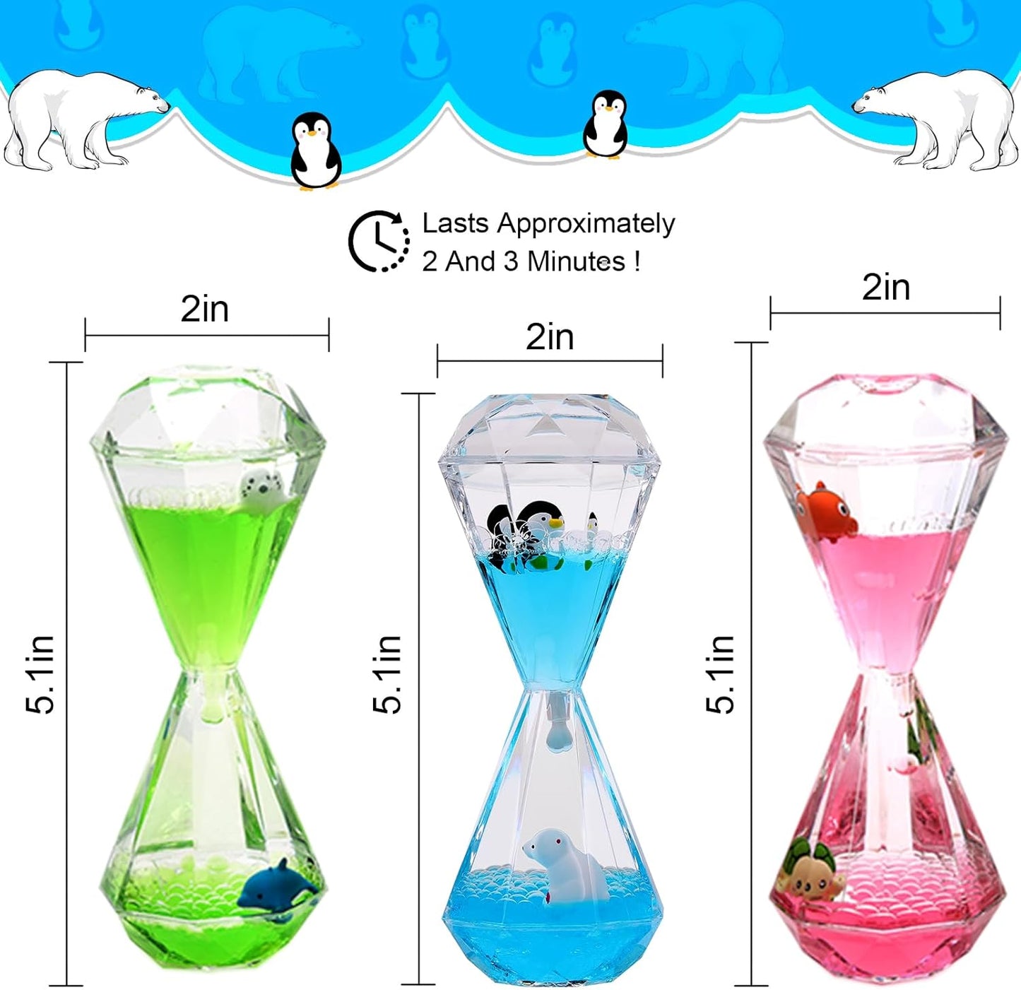 XINBAOHONG Liquid Motion Bubbler for Kids and Adults Hourglass Liquid Bubbler Timer for Sensory Play Fidget Toy Stress Management Desk Decor(Pink)