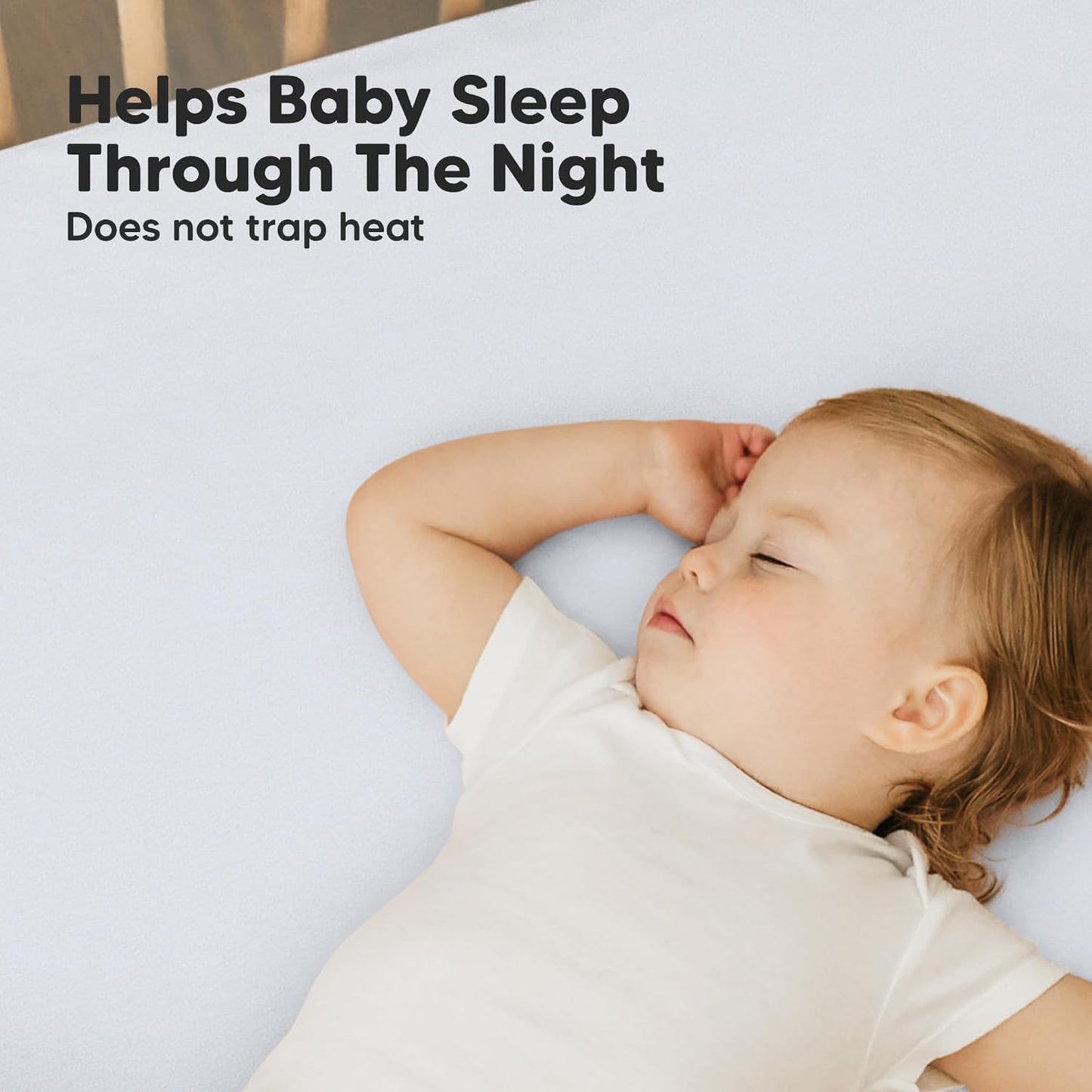 2-Pack Mini Crib Sheets Fitted - 38x26 Pack N Play Sheets for Pack and Play Mattress, Organic Cotton, Soft & Breathable Playard Bedding, Neutral Mini Toddler Bed Cover for Boys, Girls (Cove)