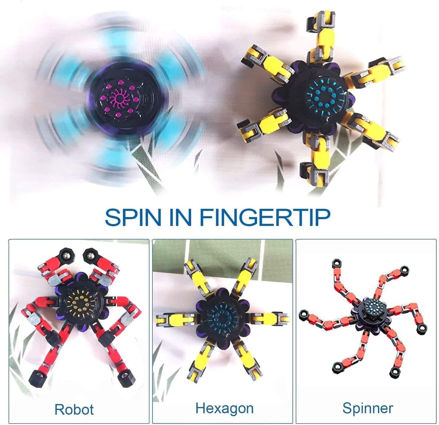 2024 New Fidget Toy Robot Spinners Sensory Toy (Purple)