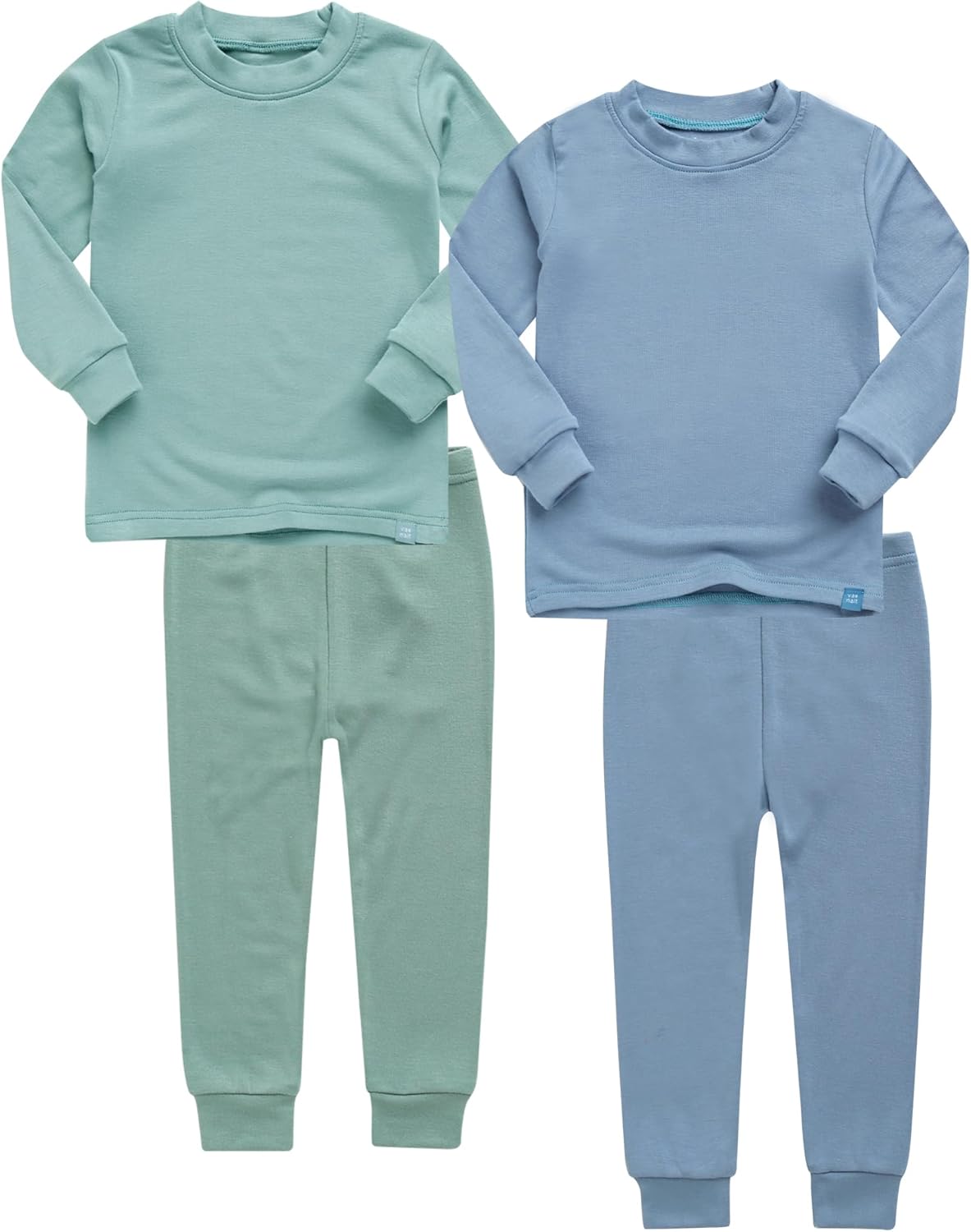 VAENAIT 6M-12Y Toddler Kids Girls Boys Soft Comfy Modal Tencel Solid Raglan Sleepwear Pajamas Pjs 2pcs/4pcs Set