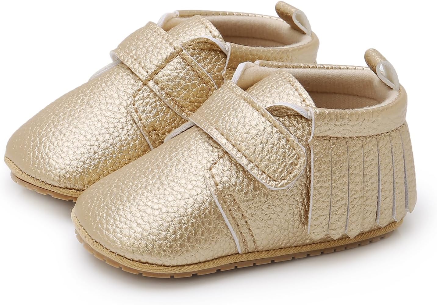 SOFMUO Baby Boys Girls High Top Ankle PU Leather Sneakers Soft Rubber Sole Infant Moccasins Newborn Oxford Loafers Anti-Slip Toddler Wedding Uniform Dress Shoes