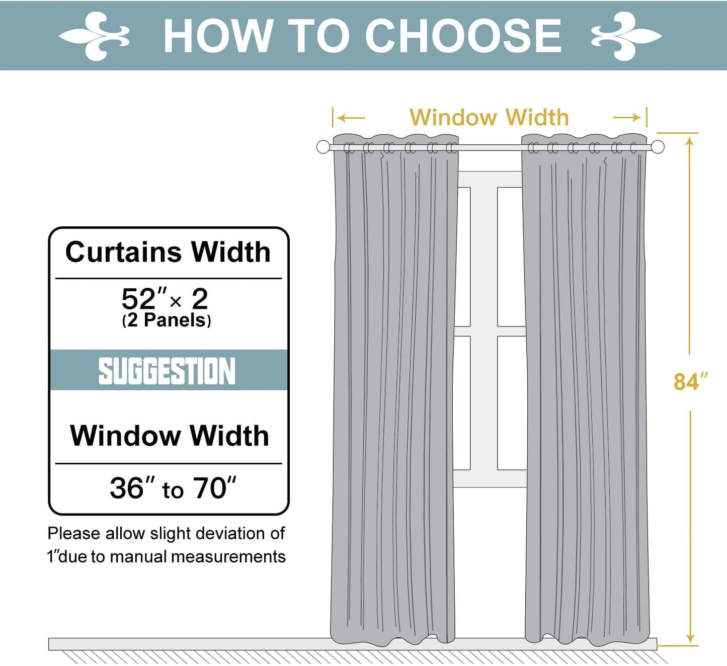 ChrisDowa Grommet Room Darkening Curtains for Bedroom and Living Room - 2 Panels Set Thermal Insulated Blackout Curtains (Mustard Yellow, 52W x 95L)