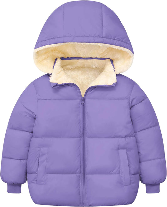 TUONROAD 1-6T Baby Girl Boy Winter Fleece Coats Toddler Warm Puffer Jackets Kids Down Alternative Outerwear