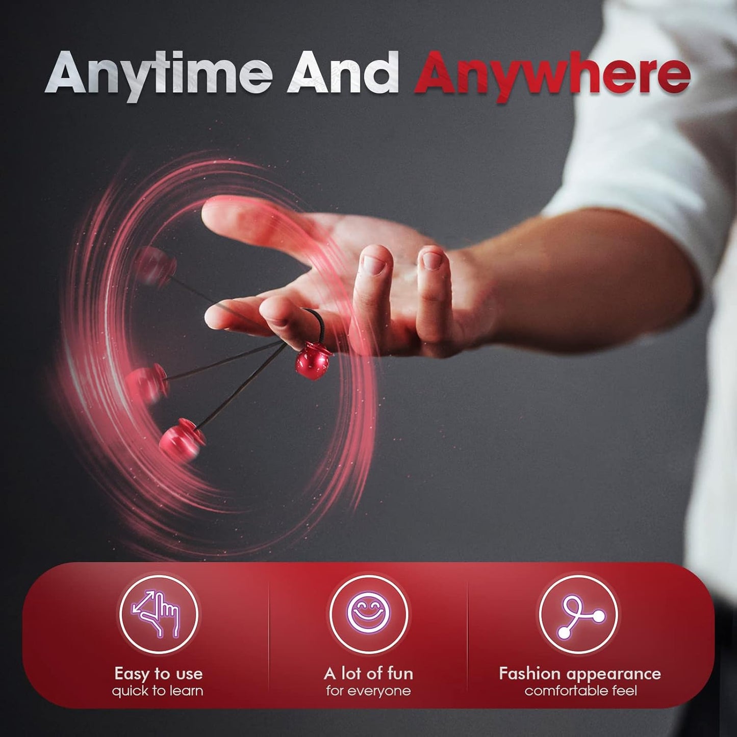 Begleri Fidget Beads - Worry Fidget Beads Spin & Bump - Made of Aluminum Alloy - for Men Women Youngs Skill Players Creates a Bit of Magic for You (Cala-Yellow&Green)