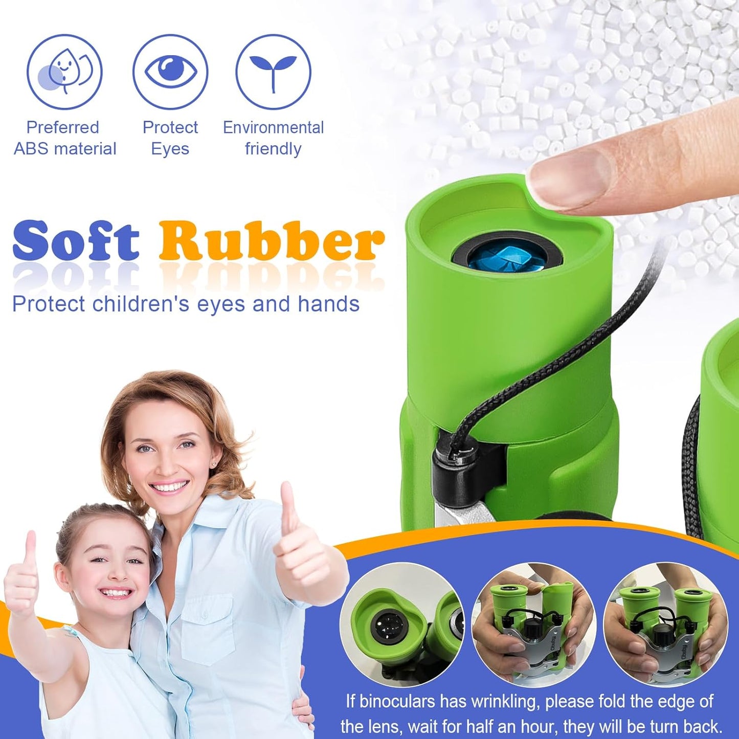 Obuby Real Binoculars for Kids Gifts for 3-12 Years Boys Girls 8x21 High-Resolution Optics Compact Toy Binocular for Bird Watching,Travel, Camping