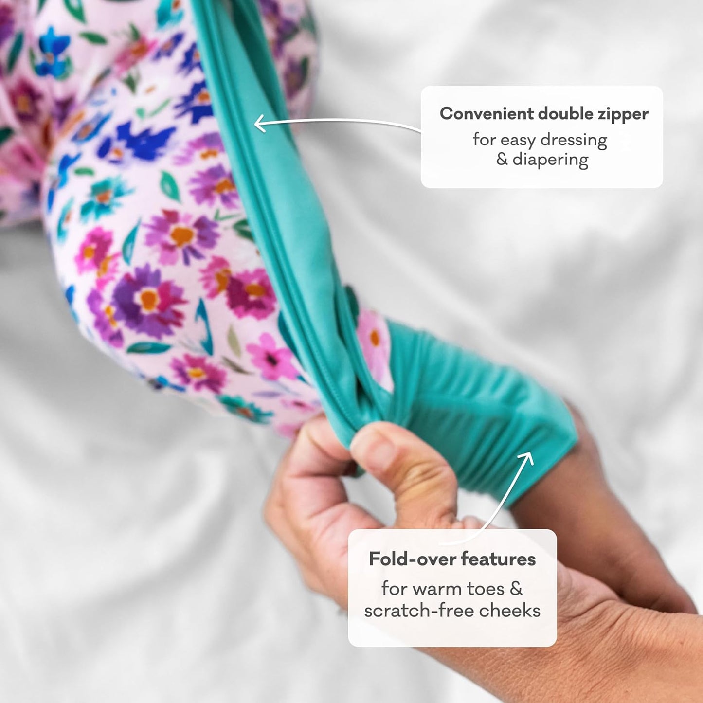 Little Sleepies Pajamas for Baby Boys & Girls, Viscose from Bamboo Baby Pajamas, Preemie & Newborn Sleepers, 2-Way Zipper PJs