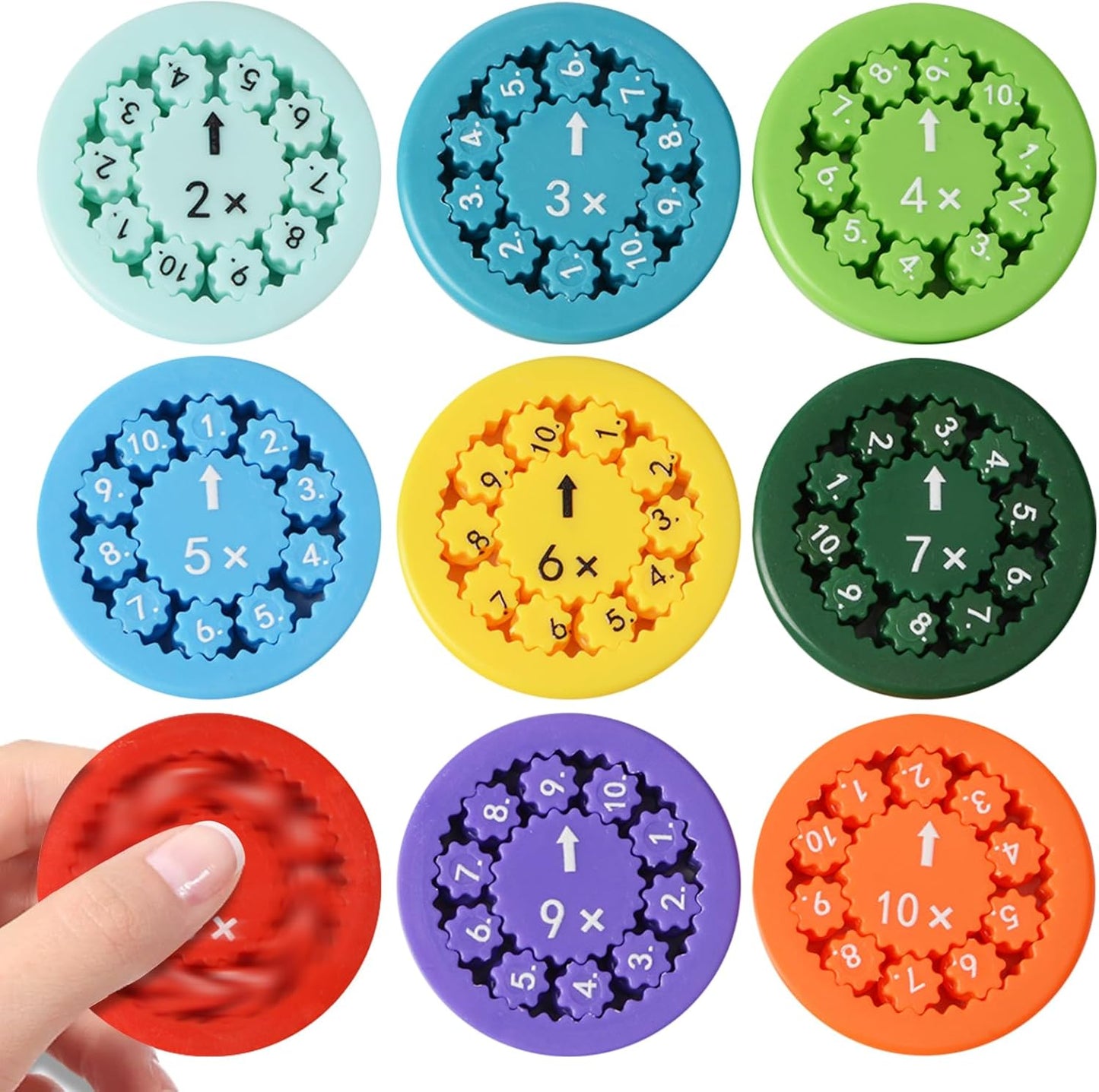 Math Fact Fidget Spinners, Math Facts Fidget Spinners, This is for All The Stimmers - Fidgeters Who are Learning Math, Division and Multiplication on One Fidget (Multiply Or Divide 9pcs)