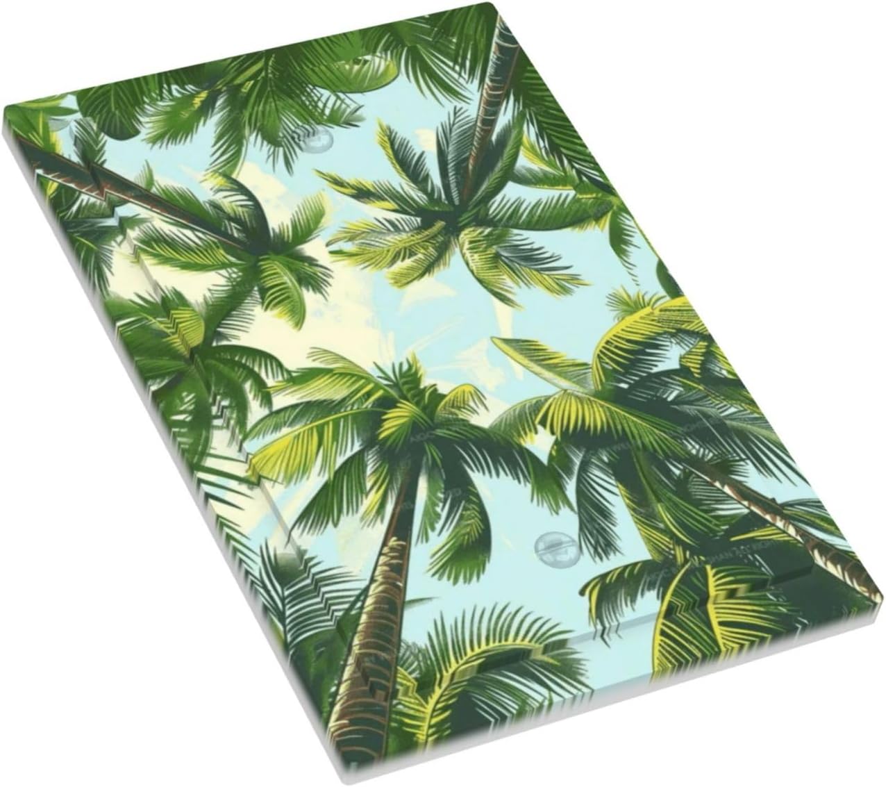 Summer Sky Coconut Palms Trees Green Plants Leaf Light Switch Cover Plate 1 Gang No Device Blank Electrical Wall Plates Faceplate Decorative Switch Plate for Bed Room Living Room Decor