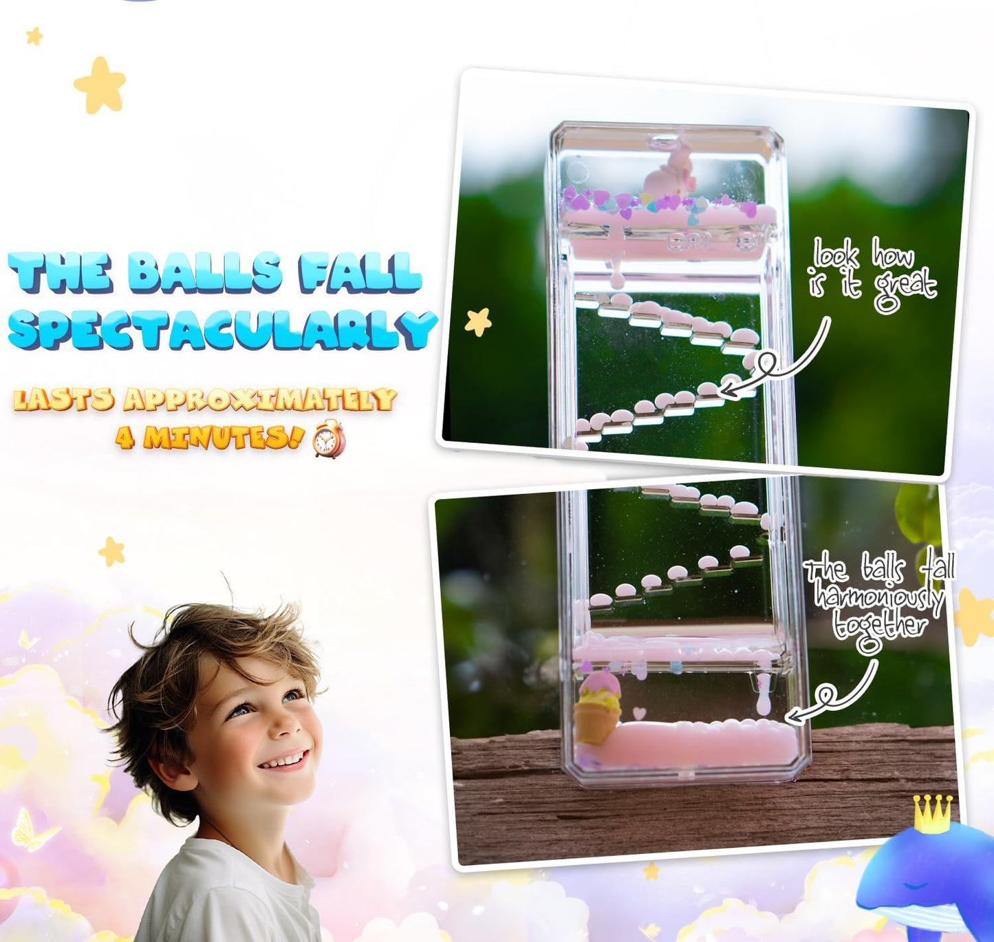 Exclusive Model Liquid Motion Bubbler Timer Soothing Sensory Toy for Relaxation Calming Stress Relief and Sensory Play Perfect for Kids and Adults Unique Desk Decor for Stress and Focus.