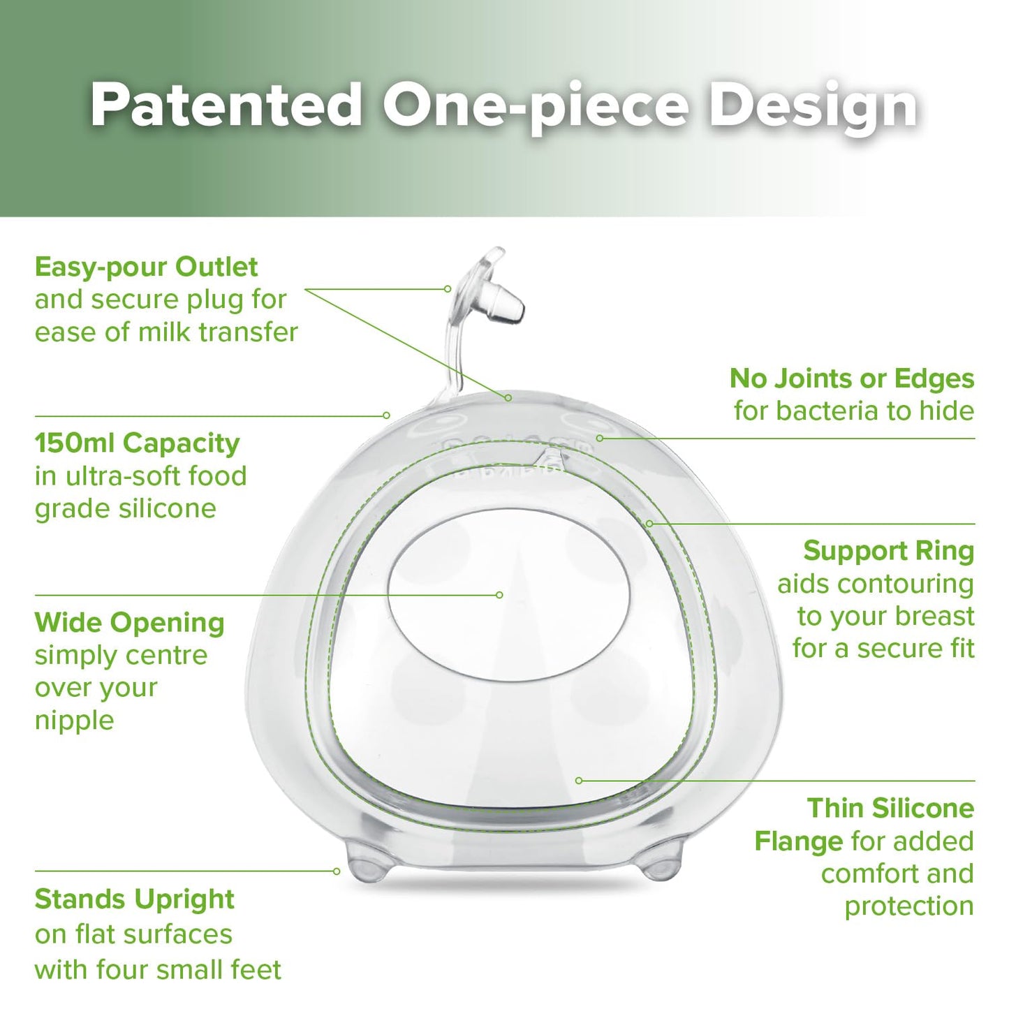 haakaa Ladybug Silicone Breast Milk Collector - Wearable Breast Shells Nursing Cups for Large Milk Supply, Reusable, Extra-Soft & Skin-Friendly (150ml, 2PCS)